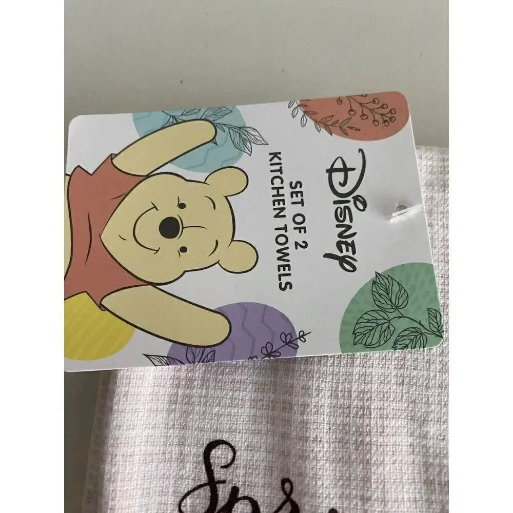 2 Pk Disney Winnie The Pooh Kitchen Towels‎ Piglet Tigger Eeyore Spring NEW